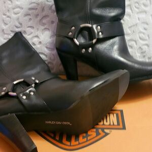 Harley Davisdon Black Boots Size 10